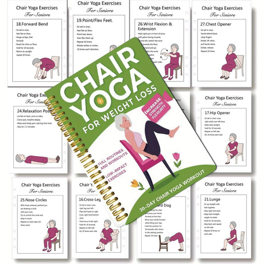 Den komplette guide til stole-yoga for ældre over 60: Over 40 enkle øvelser med lav belastning til at genopbygge styrke, bevægelighed, balance og tabe sig