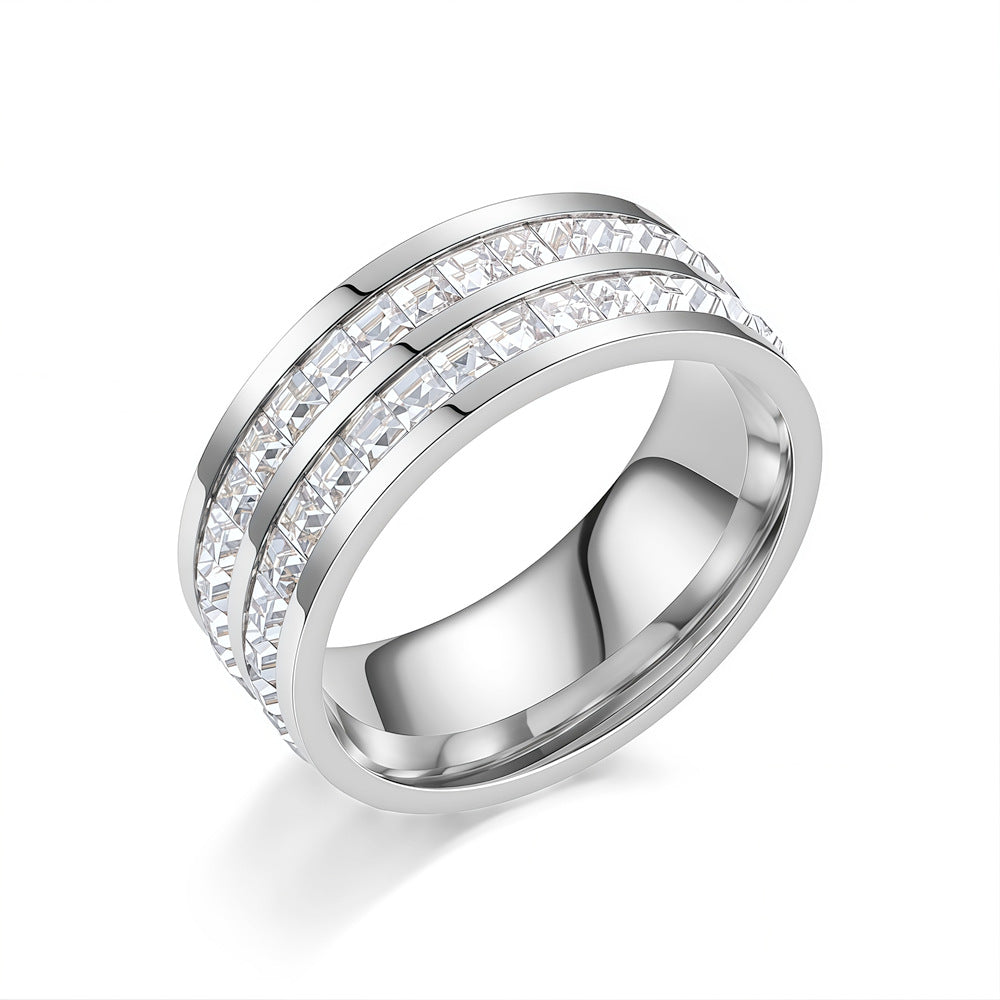 💍Roterende krystalring, lindrer angst, symboliserer løfter og held, vandtæt og farvefas