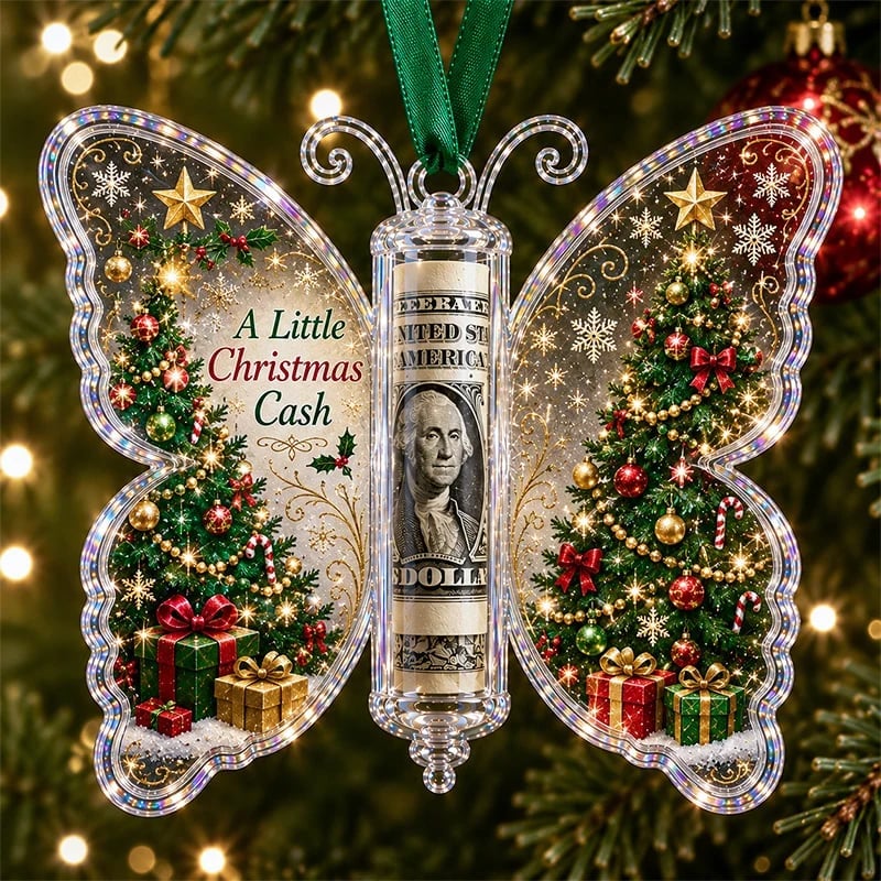 🦋💵 Julegave med sommerfuglepynt – En pengekasse til jul som minde 🎄✨