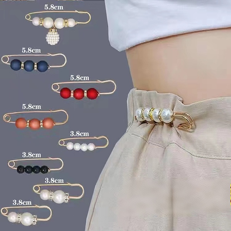 ✨Perlebrocher, sikkerhedsnåle til tøj – bukser, nederdele, cardigans, kraver – brocher med imiterede perler og rhinestones til kvinder og piger, sikkerhedsnåle til bukse