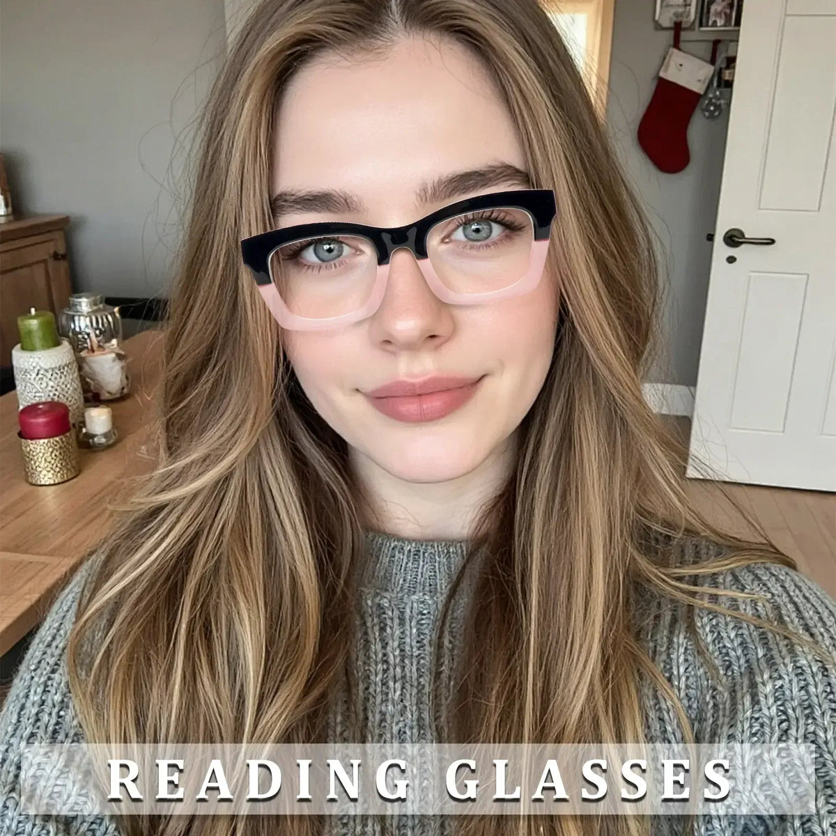👓 4 par blålysbriller med kraftig ramme – store, trendy briller