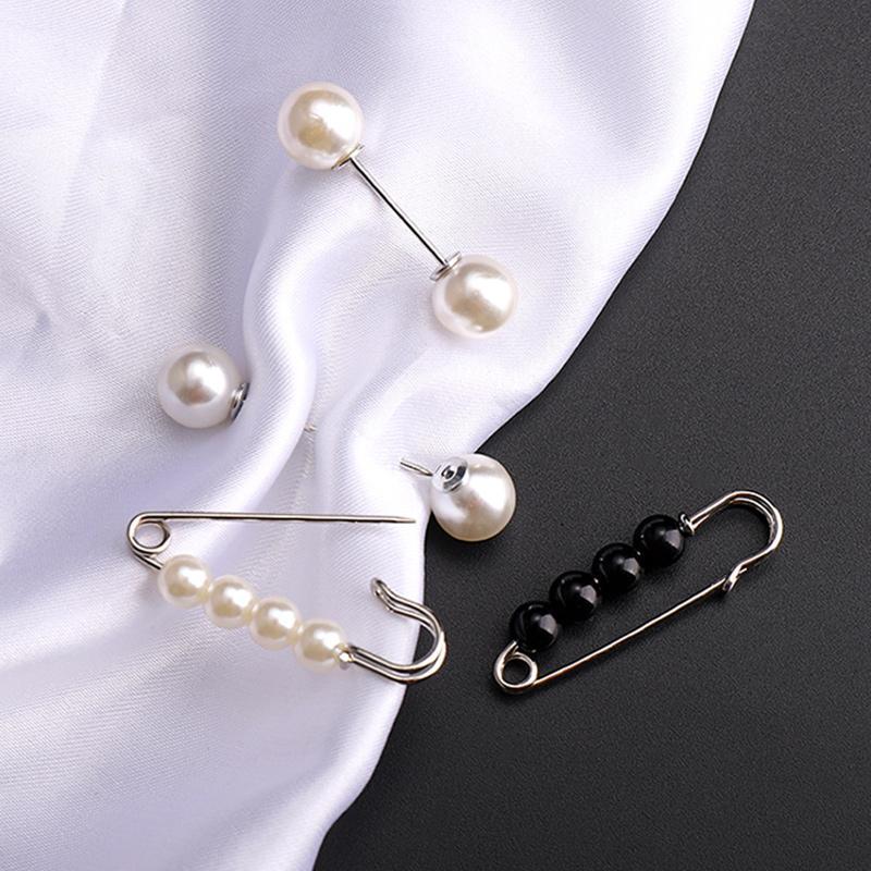 ✨Perlebrocher, sikkerhedsnåle til tøj – bukser, nederdele, cardigans, kraver – brocher med imiterede perler og rhinestones til kvinder og piger, sikkerhedsnåle til bukse