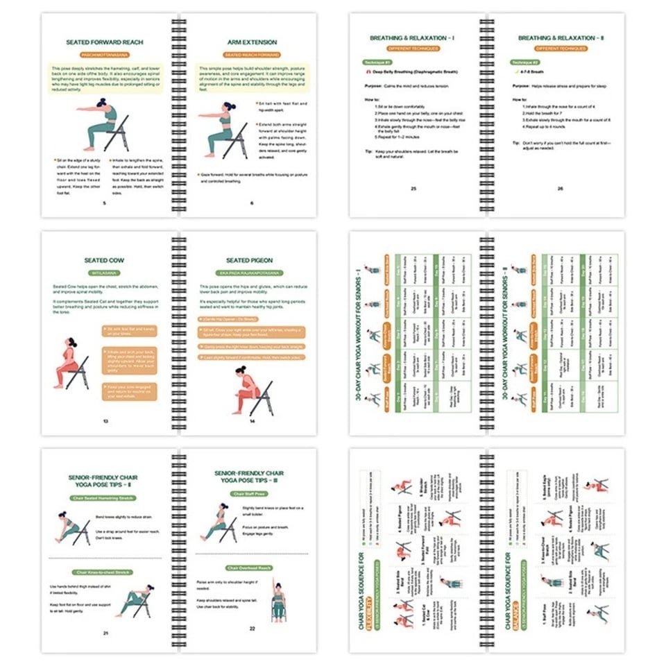 Den komplette guide til stole-yoga for ældre over 60: Over 40 enkle øvelser med lav belastning til at genopbygge styrke, bevægelighed, balance og tabe sig