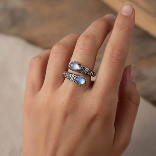 🌿 Alsidig, åben ring med smukt glitrende zirkoner🎁Eksklusivt tilbud med begrænset gyldighedsperiod