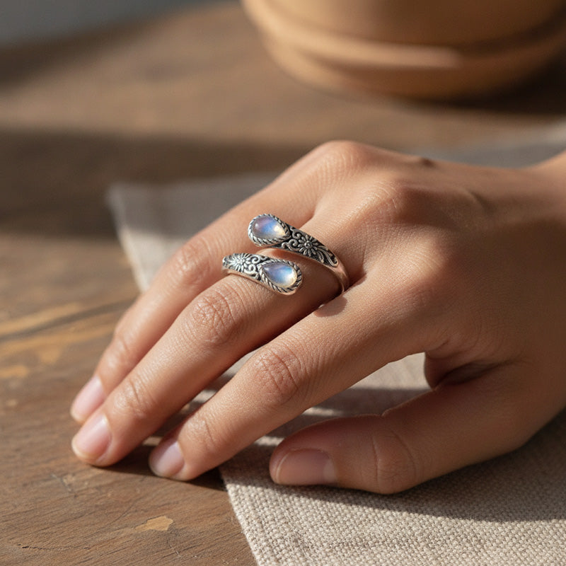 🌿 Alsidig, åben ring med smukt glitrende zirkoner🎁Eksklusivt tilbud med begrænset gyldighedsperiod