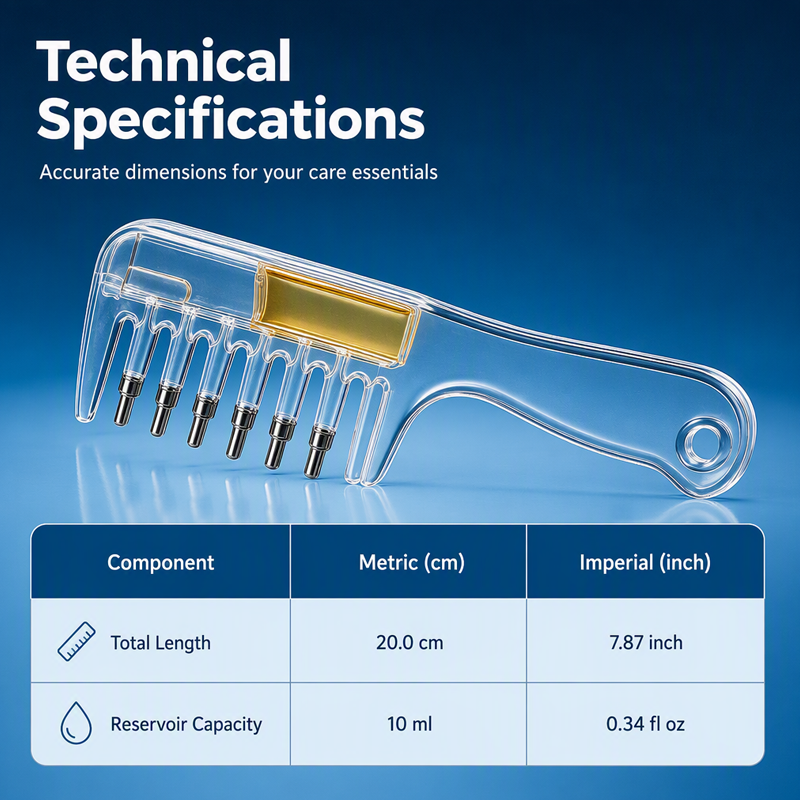 ⏰Gennemsigtig kam til påføring af håroli