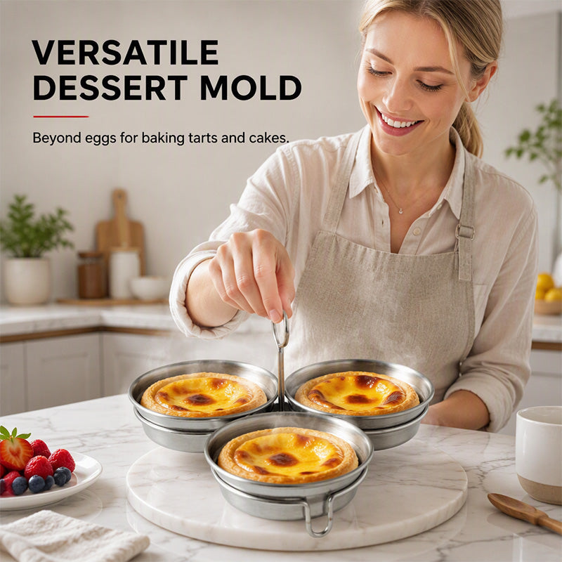 🎉 2026-udsalg — Over 14.000 solgt! 🍳 3-i-1 æggepocherer i rustfrit stål – pocher, dampkog, bag – 304-stål, non-stick-belægning, én gryde, uendelige morgenmadsmuligheder