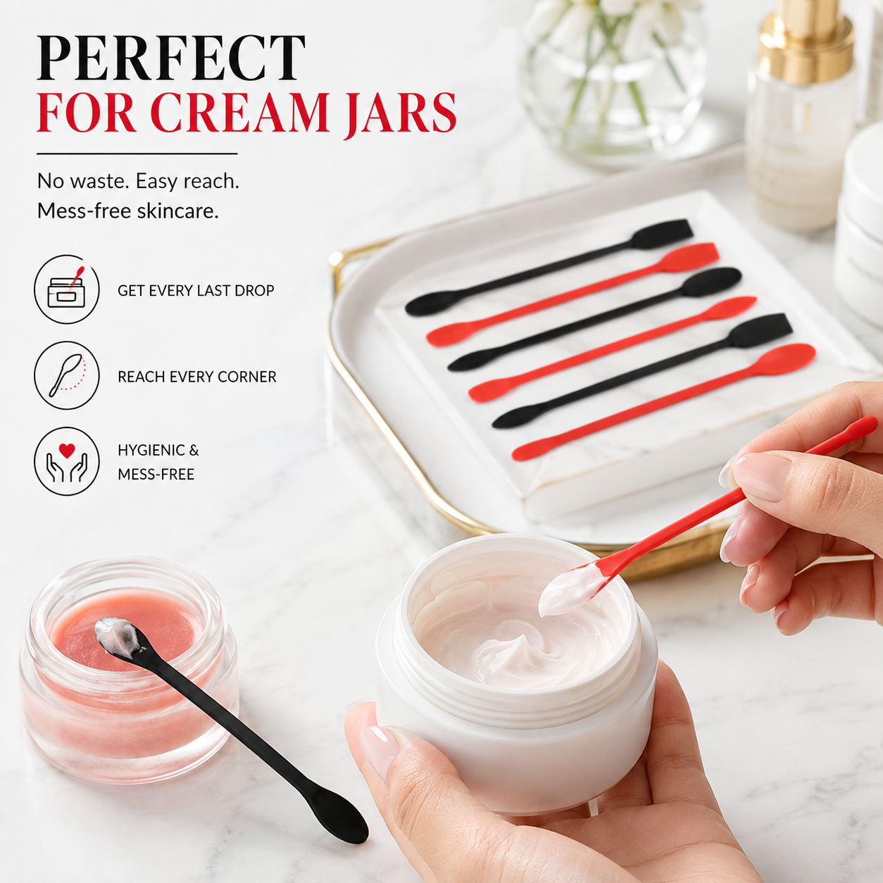 Mini-silikonespatelsæt til makeup og hudplej